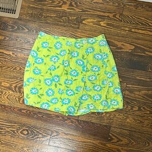 Liz Claiborne Floral Linen Skort